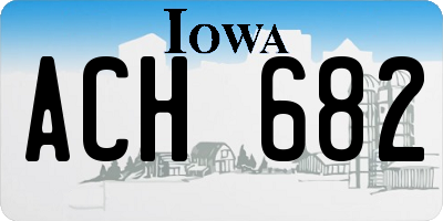 IA license plate ACH682