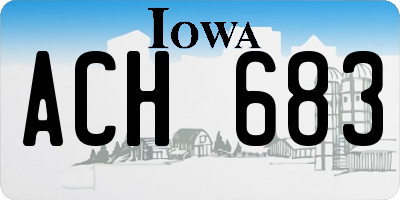 IA license plate ACH683