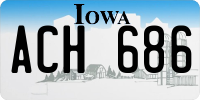 IA license plate ACH686