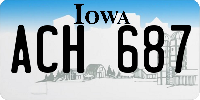 IA license plate ACH687