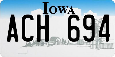 IA license plate ACH694