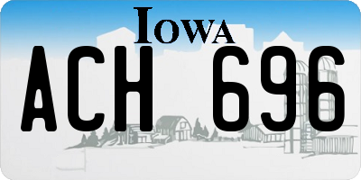 IA license plate ACH696
