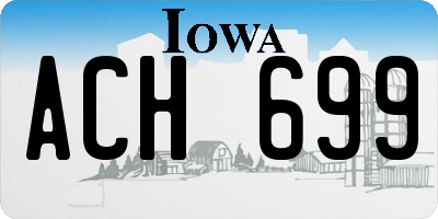 IA license plate ACH699