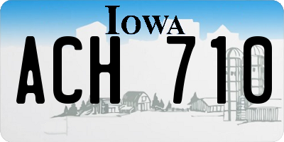 IA license plate ACH710