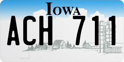 IA license plate ACH711