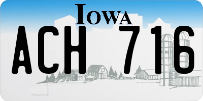 IA license plate ACH716