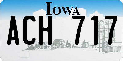 IA license plate ACH717