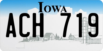 IA license plate ACH719