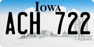 IA license plate ACH722