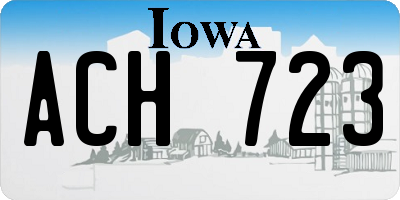 IA license plate ACH723