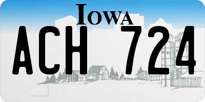 IA license plate ACH724