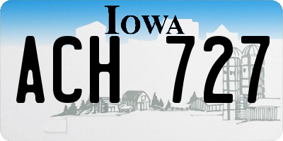 IA license plate ACH727