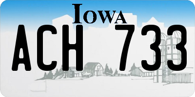IA license plate ACH733