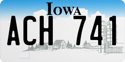 IA license plate ACH741