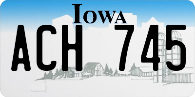 IA license plate ACH745