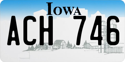 IA license plate ACH746