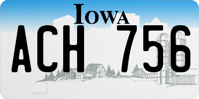 IA license plate ACH756