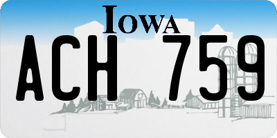 IA license plate ACH759