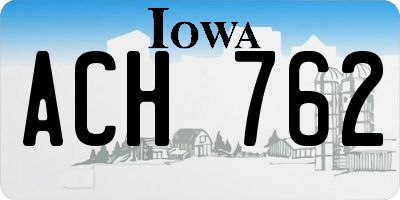 IA license plate ACH762