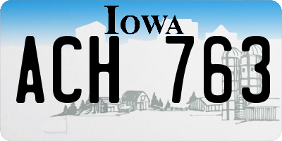 IA license plate ACH763