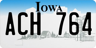 IA license plate ACH764