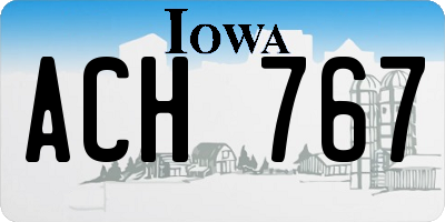 IA license plate ACH767