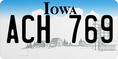 IA license plate ACH769
