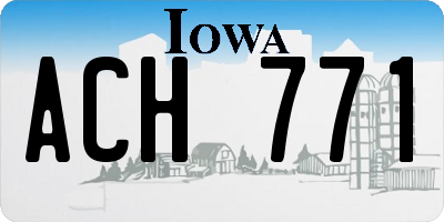 IA license plate ACH771