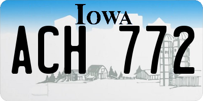 IA license plate ACH772
