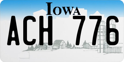 IA license plate ACH776