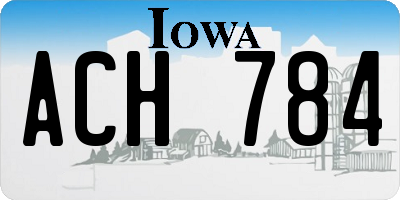 IA license plate ACH784