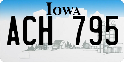 IA license plate ACH795