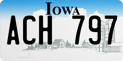 IA license plate ACH797