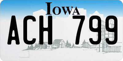IA license plate ACH799