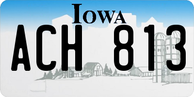 IA license plate ACH813