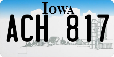 IA license plate ACH817