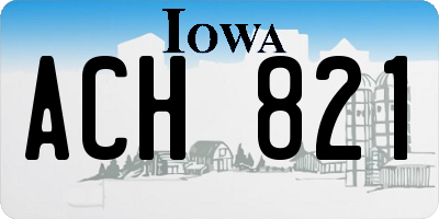 IA license plate ACH821