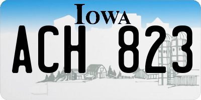 IA license plate ACH823