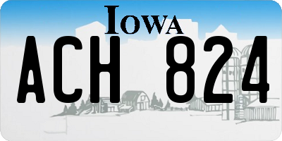 IA license plate ACH824