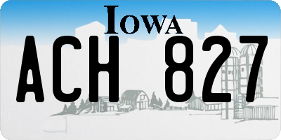 IA license plate ACH827