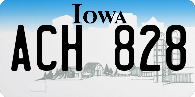 IA license plate ACH828