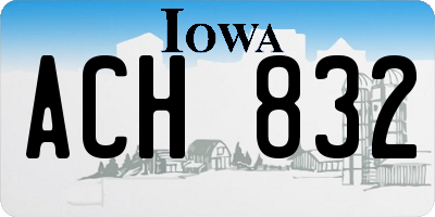 IA license plate ACH832