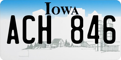 IA license plate ACH846