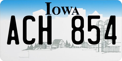 IA license plate ACH854