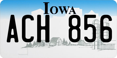 IA license plate ACH856