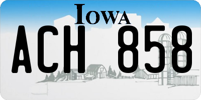 IA license plate ACH858
