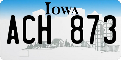 IA license plate ACH873
