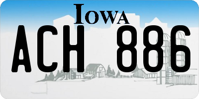 IA license plate ACH886