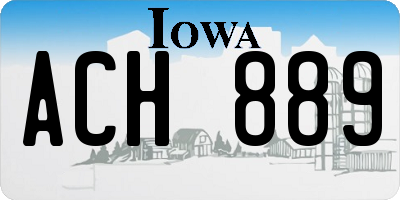 IA license plate ACH889