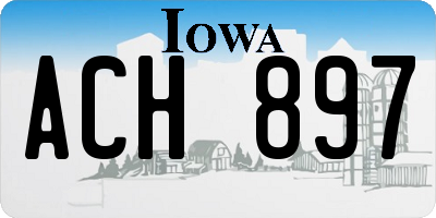 IA license plate ACH897